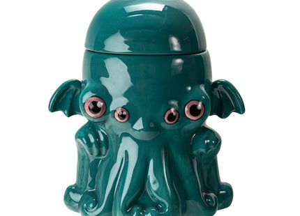 Pacific Giftware Cthulhu Kraken Cookie Jar Turquoise Ceramic Octopus Tentacle Decorative Storage Container for Cookies Treats Snacks Kitchen Counter Decor 7.5" H