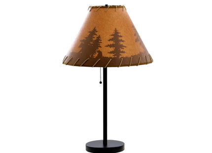 Catalina Lighting Rustic Cabin Lodge 3-Piece Table & Floor Lamp Set, LED Bulb NOT Included, 58", Forest Print, Set of 3