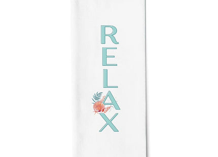 P. Graham Dunn Kitchen Towel - Absorbent Cotton Tea Towel - Relax Seashell Design, 16" x 28"