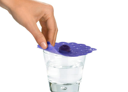 Charles Viancin Blueberry 4in Silicone Drink Covers, Set of 2