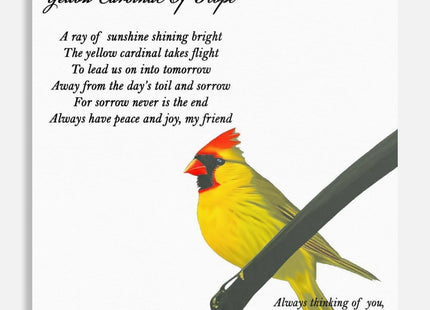 Elskandi Yellow Cardinal of Hope Bird Ornament