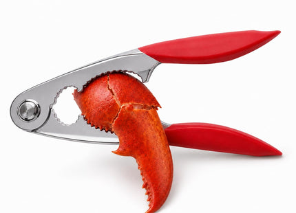 Maine Man Spring-Action Lobster Cracker, Chrome-Plated Zinc Alloy and Silicone