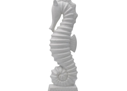 Fitz and Floyd Coastal Seahorse Figurine - Handcrafted White Earthenware, Nautical Decor Accent for Living Room, Dining Room, Mantel, Bathroom - Ocean-Inspired Sculptural Home Art, Beach House Decor