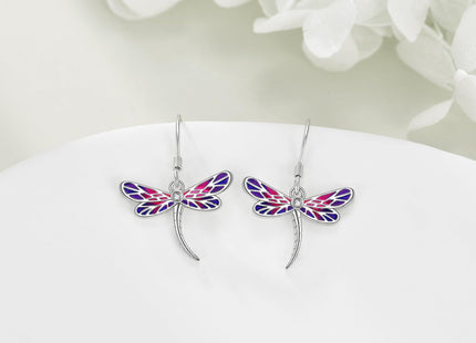 Dragonfly Dangle Earrings for Women Drop Earrings 925 Sterling Silver Dragonfly Jewelry Gifts for Mom Daughter (dragonfly earrings 3)