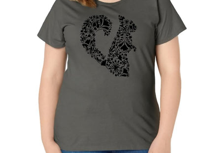Squirrel Floral Art Flowers Cute Animal Squirrel Lover Gift T-Shirt