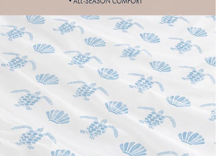 Where The Polka Dots Roam Seashells and Turtles Sheets Full Bedding Set - Super Soft 4-Piece Coastal-Themed Bed Sheet Set for Kids & Teens – Sea Turtle & Seashell Bedding & Room Décor