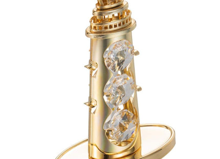 Matashi 24K Gold Plated Lighthouse Ornament Elegant Tabletop Showpiece
