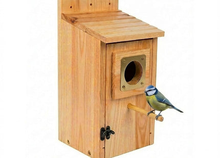 KraAra Bird Houses for Outside Clearance with Copper Guard, Pine Bird House Outdoor, Bluebird Finch Swallow Wren Chickadee No Assembly Required, 1 Pack
