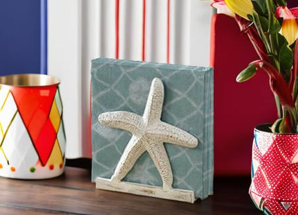 Park Designs Starfish Napkin Holder, White Iron