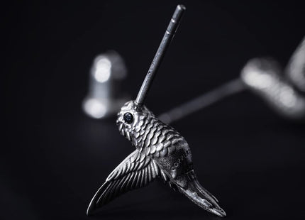 COPPERTIST.WU Hummingbird Stud Earrings 925 Sterling Silver Stud Dainty Earrings Hummingbird Jewelry Gifts for Women