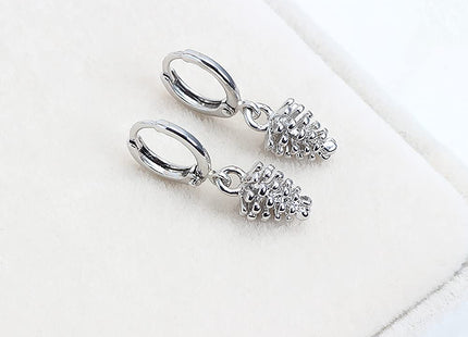 Cute Pinecone Dangle Hoop Earrings for Women