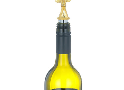 Wine Stoppers,Reusable Deer Wine Bottle Stoppers,Alloy Steel Champagne Stoppers, Perfect Wine Gift, Wide Used in Kitchen Decor, Bar, Wedding Party,Christmas (Gold Deer)
