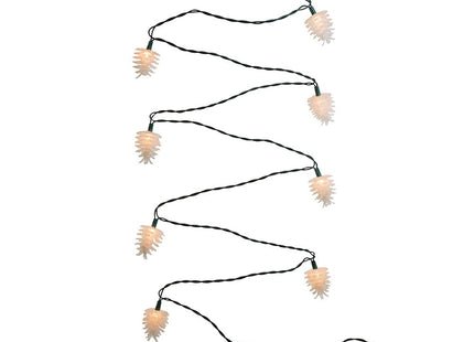 Kurt Adler 10-Light Clear Pinecone Light Set