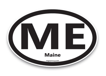 Magnet Me Up ME Maine US State Oval Magnet Decal, 4x6 Inches, Heavy Duty Automotive Magnet for Car Truck SUV