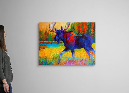 CANVAS ON DEMAND Majestic Moose Canvas Wall Art Print, Home Decor, Wildlife Artwork, 40" x30in