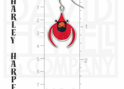 Charley Harper Flying Cardinal Earrings