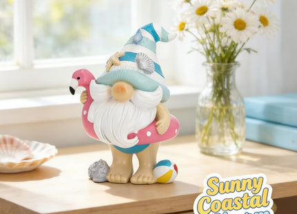 Hodao Flamingo Gnome Decoration, Coastal Beach Home Decor