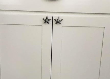 KYIEN 12Pcs Nautical Beach Sea Style Themed Starfish Shape Cabinet Knobs Furniture Decorative Pulls Drawer Knobs Dresser Handles Cabinet Decoration Pulls