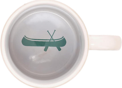 Pavilion Gift Company - River People Ceramic 18-ounce Mug River Gifts for Men, Canoe, Aqua