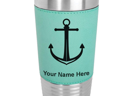 LaserGram Personalized 20oz Tumbler, Boat Anchor (Teal)