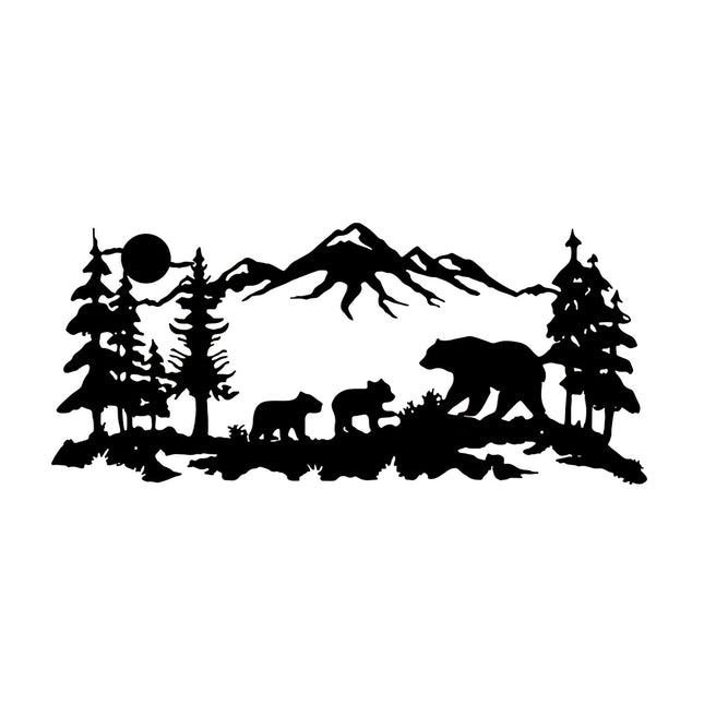 ESTART Metal Bear Wall Art, Rustic Woodland Hunting Animal Cabin Decor