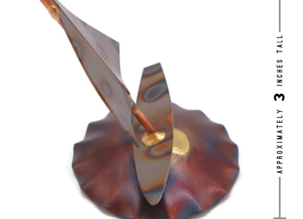 Small Sailboat Collectible Handmade Metal Art Figurine, Desk Accessories, Trophy, Boss Gift, Home Office Décor, Collectible Figurines