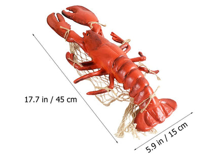 BESPORTBLE Lobster Crawfish Decorations Red Lobster Nautical Wall Sculpture Resin Wall Hanging Decoration Pendant Art Decor