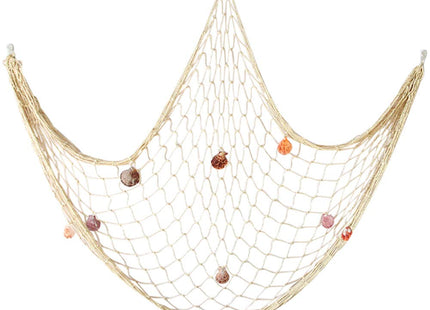 Natural Fishing Net Decor with Shells 79 Inch Beach Theme Decor for Party Home Bedroom Wall Hanging Fish Net Decorations