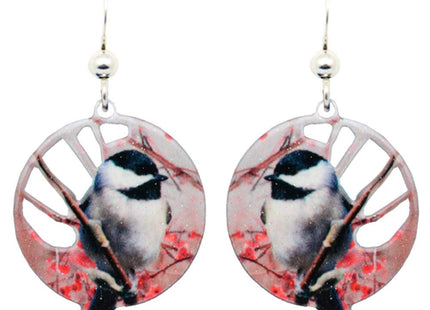 Chickadee Earrings by d'ears Non-Tarnish Sterling Silver French Hook Ear Wire