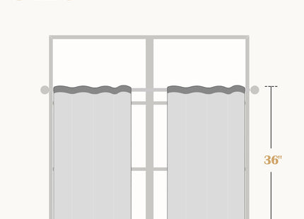 jinchan Linen Striped Tier Curtains for Kitchen Windows Nautical