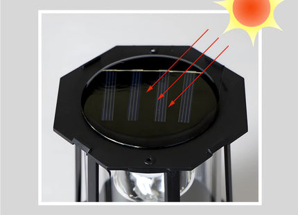 Solar Lighthouse Rotating Light - 360 Degree Light Houses Lamp For Yard, IP65 Waterproof Durable Lighthouse Lamps Towers Statue Lights For Outdoor Garden Pathway Patio (Black -Large - Style B)