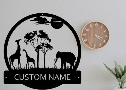 Deer Mountain Forest Moon DAD Father's Day Gift Store Sign Cabin Decor Black Metal Wall Art Plaque Home Decor Outdoor Metal Wall Art Gift for Housewarming