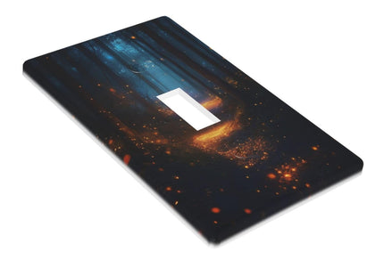 Decorative Art Light Switch Covers Enchanted Glowing Forest Single Toggle Wall Plate Decorative Switchcover Electrical Switchplate for Home Decor