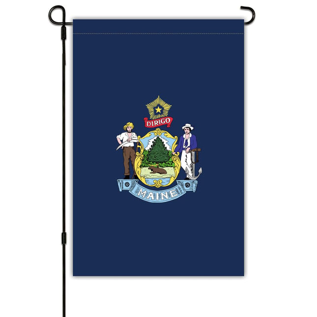 Maine State Garden Flag 12x18 Double Sided Maine Flags with Vivid Color for Yard Lawn Decoration, State Flag for Outdoor Indoor House Decor