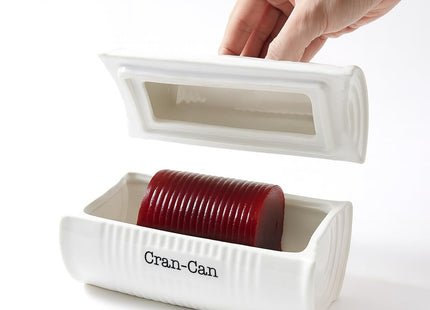 Eiqijci Cranberry Sauce Serving Dish with Lid, Fits One 14-16 oz Can