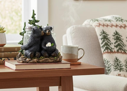 Comfy Hour 5 Inch Bear Salt and Pepper Shaker, Pine Tree, Set of 2