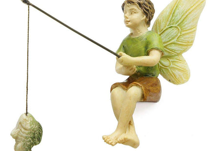 Woodland Knoll Miniature Fairy Garden Fishing Boy Mg253