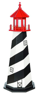 DutchCrafters Decorative Lighthouse - Wood, St Augustine Style (Black/White/Red, 5)
