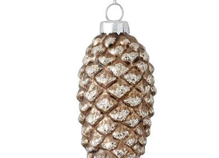 Sullivans Glittered Glass Glittered Pinecone Christmas Ornament