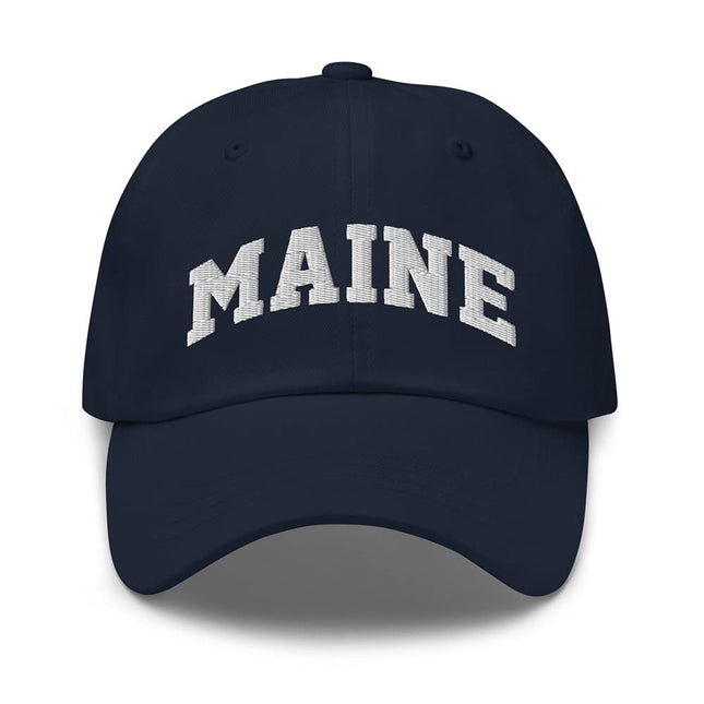 Maine Vintage State Athletic Style Dad hat Navy