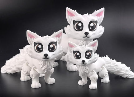 3D Printed Fox, Articulated Animal Fidget Toy, Cute Movable Fox (Small)