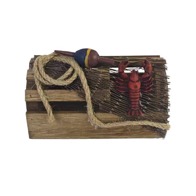 Wood Lobster Trap 4" - Nautical Decor