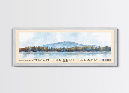 Mount Desert Island Maine Watercolor Canvas
