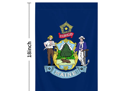 Maine State Garden Flag 12x18 Inch Double Sided Polyester Maine Flags for Outdoor Yard Garden Patio Porch Decorations