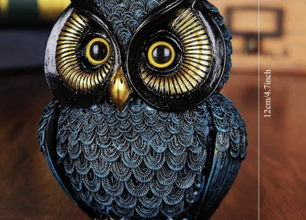 socxiaoshen Owl Figurines for Home Decor,Owl Statue for Shelf Living Room