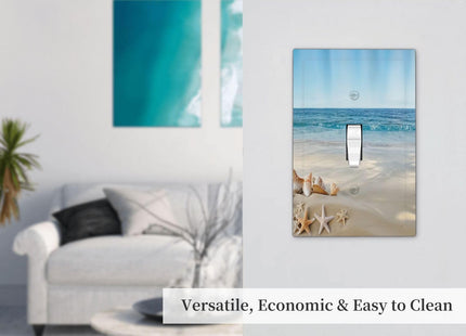 Wpshijia Light Switch Cover Plate Summer Beach Starfish Shells 1 Gang Switch Plate Covers Single Toggle Wall Plates Decorative Electrical Faceplate for Bathroom Home Decor