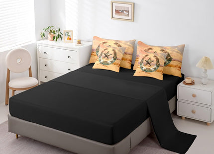 Erosebridal Taxas Stars 7 Piece Comforter Twin Size for Kids Boys
