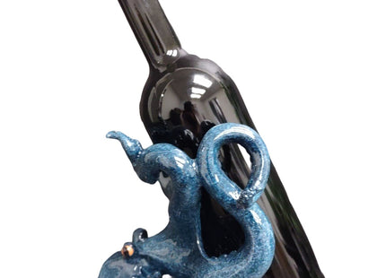 ICE Armor Octopus Decorative Wine Bottle Holder, Wine Rest Statue, Home Decor Wine Rack Display Centerpiece for Tabletops and Counters, Wine Lovers Gift