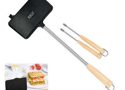 Large Sandwich Baking Tray, Interchangeable Handle Campfire Pie Maker