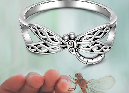 Dragonfly Ring for women Celtic Knot Wing Dragonfly Rings Thumb Jewelry
